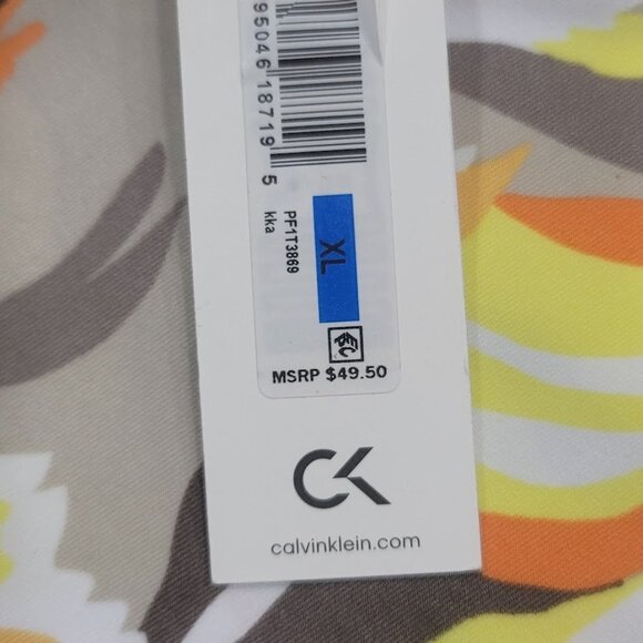 Calvin Klein Performance Printed Racerback Cropped Tank Top Sz XL - Picture 9 of 10